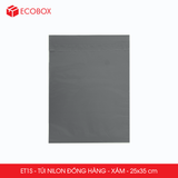  ET1S - 25x35 cm - Combo 100 túi nilon niêm phong tiết kiệm gói hàng - Xám 