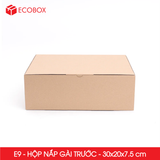  E9 - 30x20x7.5 cm - Combo 25 Hộp Carton Trơn Nắp Gài 