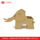  EFK03A - Đựng bút lắp ráp hình con voi bằng giấy carton 