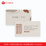  ECT06 - Combo 50 card Thank you - Thiệp cảm ơn - C300 - In nhiều màu - 9x5.4 cm 