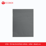  ET2S - 28x42 cm - Combo 100 túi nilon niêm phong tiết kiệm gói hàng - Xám 