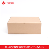  E0 - 12x10x8 cm - Hộp Carton Trơn Nắp Gài 