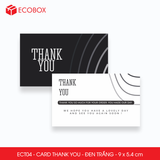  ECT04 - Combo 50 card Thank you - Thiệp cảm ơn - C300 - Đen trắng - 9x5.4 cm 