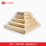  ED41 - 35x25x5 cm - Combo 25 hộp carton dẹt nắp gài 
