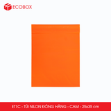  ET1C - Combo 100 túi nilon niêm phong giao hàng - Cam - 35x25 cm 