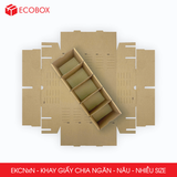  EKCNxN - Khay giấy có chia ngăn - Nâu - Nhiều size 