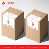  EDTV01 - Combo 50 decal Thank You chữ nhật - Trắng - In nhiều màu - 10.5x7.5 cm 