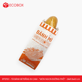  EFT2T2C - Túi bánh mì trắng in cam - "Món ngon đường phố" - 24x9,5x4,5 cm 
