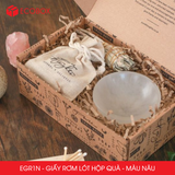  EGR1N - Giấy rơm lót hộp quà - Màu nâu - [50g/ túi] 