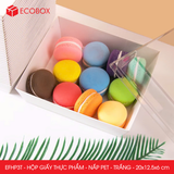  EFHP3T - Hộp giấy kraft thực phẩm - Nắp PET - Trắng - 20x12.5x6 cm 