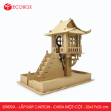  EFK09A - Mô hình lắp ráp bằng carton - Chùa Một Cột - 23x17x23 cm 