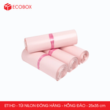 ET1HD - Combo 100 túi nilon đóng hàng - Hồng đào - 25x35cm 