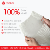  EHPB1TC - 30cm x 50m - Hộp giấy kraft tổ ong - Kraft trắng 