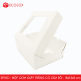  EFH1D - Combo 25 hộp giấy trắng đựng đồ ăn có cửa sổ- 18x12x5 cm 