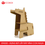  EFK03D - Đựng bút lắp ráp hình con ngựa bằng giấy carton 