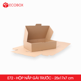  E72 - 25x17x7 cm - Combo 25 Hộp Carton Trơn Nắp Gài 