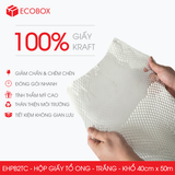  EHPB2TC - 40cm x 50m - Hộp giấy kraft tổ ong - Kraft trắng 