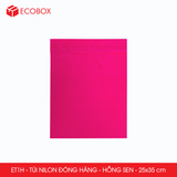  ET1H - Combo 100 túi nilon niêm phong giao hàng - Hồng - 35x25 cm 