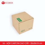  E6 - 20x20x15 cm - Combo 20 thùng hộp carton cao cấp 