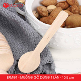  EFMG1 - Combo 100 muỗng gỗ dùng 1 lần - 10.5 cm 