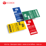  EDV1XL - Tem dán quay video - Xanh lá in trắng - 10x5 cm 