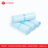  ET01DP - Combo 100 túi nilon đóng hàng - Xanh Pastel - 20x30cm 