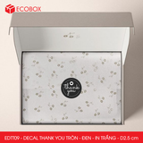  EDTT09 - Decal Thank You tròn - Đen - In trắng - 2.5cm [50 cái/pack] 