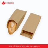  EFT1B - Combo 100 túi giấy bánh mì nâu - EFT1B - 24x9.5x4.5 cm 