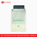  ET2 - 40x30 cm - Combo 50 túi nilon giao hàng - Túi phân hủy thân thiện môi trường 