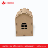  EFK07A - Nhà giấy lắp ráp bằng carton - Mẫu 1 - 19x10x13 cm 