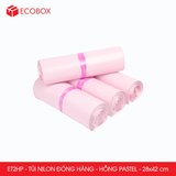  ET2HP - Combo 100 túi nilon đóng hàng - Hồng Pastel - 28x42cm 