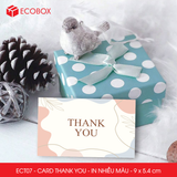  ECT07 - Combo 50 card Thank you - Thiệp cảm ơn - C300 - In nhiều màu - 9x5.4 cm 