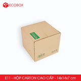  E11 - 14x14x7 cm - Thùng hộp carton cao cấp 