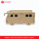  EFK06C - Xe bus lắp ráp bằng carton - 20x8x9 cm 