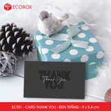  ECT01 - Combo 50 card Thank you - Thiệp cảm ơn - C300 - Đen trắng - 9x5.4 cm 