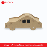  EFK06B - Xe cảnh sát lắp ráp bằng carton- 18x7x8 cm 