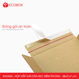  ENGK06 - 28x21x7cm - HỘP NẮP GÀI HÔNG KEO NIÊM PHONG 