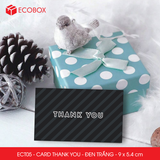  ECT05 - Combo 50 card Thank you - Thiệp cảm ơn - C300 - Đen trắng - 9x5.4 cm 