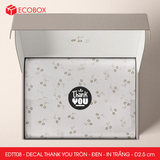  EDTT08 - Combo 50 decal Thank You tròn - Đen - In trắng - 2.5cm [50 cái/pack] 