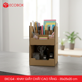  EKCG4 - Khay giấy chất cao tầng - Nâu - 35x25x20 cm 