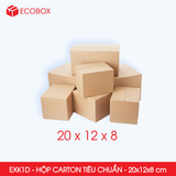  EXK1D - 20x12x8 cm - Combo 20 Hộp Giấy Carton 