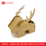  EFK03C - Đựng bút lắp ráp hình con hươu bằng giấy carton 
