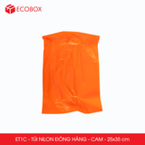  ET1C - Combo 100 túi nilon niêm phong giao hàng - Cam - 35x25 cm 