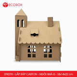  EFK07H - Nhà giấy lắp ráp bằng carton - Mẫu 8 - 18x14x22 cm 