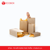  EFT4A - Túi Đựng Thực Phẩm Màu Nâu - 27x20x10 cm 