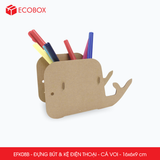  EFK08B - Đựng bút & kệ điện thoại - Cá voi - 16x6x9 cm 