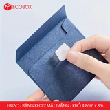  EBK6C - Băng keo 2 mặt trắng - Khổ 4,8cm x 8m 