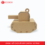  EFK06E - Xe tăng lắp ráp bằng carton - 16x8x14 cm 