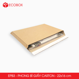  EPB3 - 22x16cm - Combo 20 phong bì giấy carton màu xám 