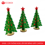  EFK05 - Cây thông Noel lắp ráp bằng carton - 14x14x25 cm 